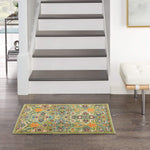 Nourison Allur Traditional Sage Ivory 2' x 3' Area -Rug, Easy -Cleaning, Non Shedding, Bed Room, Living Room, Dining Room, Kitchen (2x3)" }