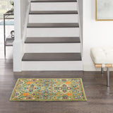 Nourison Allur Traditional Sage Ivory 2' x 3' Area -Rug, Easy -Cleaning, Non Shedding, Bed Room, Living Room, Dining Room, Kitchen (2x3)" }