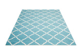 Nourison Home & Garden Aqua Rectangle Area Rug, 4-Feet 4-Inches by 6-Feet 3-Inches (4'4" x 6'3")