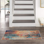 Nourison Celestial Multicolor 2'2" x 3'9" Area Rug, Abstract, Non Shedding, Easy Cleaning Bed Room, Living Room, Dining Room, Kitchen, (2' x 4')