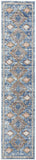 Nourison Concerto Moroccan Blue 2'2" x 10' Area -Rug, Easy -Cleaning, Non Shedding, Bed Room, Living Room, Dining Room, Kitchen (2x10)