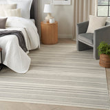 Nourison Grafix Abstract Ivory Grey 5'3" x 7'3" Area -Rug, Easy -Cleaning, Non Shedding, Bed Room, Living Room, Dining Room, Kitchen (5x7)