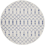 Nourison Whimsicle Moroccan Ivory 5' x Round Area Rug, Easy Cleaning, Non Shedding, Bed Room, Living Room, Dining Room, Kitchen (5 Round)