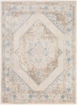 Nourison Astra Machine Washable Ivory Blue 5'3" x 7' Area Rug, Easy Clean, Non Shedding, Bed Room, Living Room, Dining Room, Kitchen (5' x 7')