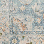 Nourison Astra Machine Washable Traditional Light Blue 2'2" x 10' Area -rug, Easy -cleaning, Non Shedding, Bed Room, Living Room, Dining Room, Kitchen (2x10)