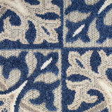 Nourison Aloha Indoor/Outdoor Blue 2'8" x 4' Area Rug, Easy Cleaning, Non Shedding, Bed Room, Living Room, Dining Room, Backyard, Deck, Patio (3x4)