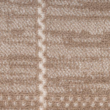 Nourison Serenity Home Geometric Mocha Ivory 3'11" x 5'11" Area Rug, Easy-Cleaning, Non-Shedding, Bedroom, Living Room, Dining Room, Backyard, Deck, Patio (4x6)
