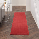 Nourison Essentials Indoor/Outdoor Brick Red 2'2'' x 10' Area-Rug, Easy-Cleaning, Non Shedding, Bed Room, Living Room, Dining Room, Backyard, Deck, Patio (2x10)