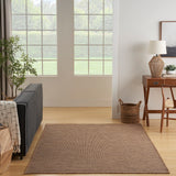 Nourison Positano Indoor/Outdoor Jute 4' x 6' Area Rug, Easy Clean, Non Shedding, Bed Room, Living Room, Dining Room, Deck, Backyard, Patio (4x6)