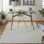 Nourison Jubilant JUB19, 4 ft x 6 ft, Ivory Blue