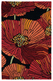 Nourison Fantasy Floral Black 2'6" x 4' Area -Rug, Easy -Cleaning, Non Shedding, Bed Room, Living Room, Dining Room, Kitchen (2x4)