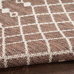 Nourison Positano 4' x 6' Indoor/Outdoor Area Rug, Brown, Modern, Geometric Pattern, Easy Cleaning, Non Shedding, Bedroom, Living Room, Dining Room, Deck, Backyard, Patio