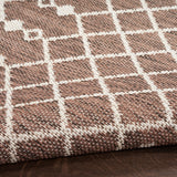 Nourison Positano 4' x 6' Indoor/Outdoor Area Rug, Brown, Modern, Geometric Pattern, Easy Cleaning, Non Shedding, Bedroom, Living Room, Dining Room, Deck, Backyard, Patio