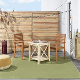 Nourison Essentials Indoor/Outdoor Green 5' x Square Area Rug, Easy Cleaning, Non Shedding, Bed Room, Living Room, Dining Room, Backyard, Deck, Patio (5 Square)