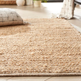 Nourison Natural Jute Solid Natural 4' x Square Area -rug, Easy -cleaning, Non Shedding, Bed Room, Living Room, Dining Room, Kitchen (4 Square)