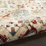 Nourison Revel Floral Ivory 4' x 6' Area -Rug, Easy -Cleaning, Non Shedding, Bed Room, Living Room, Dining Room, Kitchen (4x6)