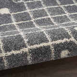 Nourison Royal Moroccan Farmhouse Charcoal/Ivory 2'2" x 7'6 Area Rug, Easy Cleaning, Non Shedding, Bed Room, Living Room, Dining Room, Kitchen (2x8)