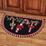 Nourison Candy Cane Garland Slice Accent Rug Black 33 x 21