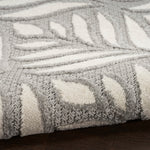 Nourison Aloha Indoor/Outdoor Grey 3'6" x 5'6" Area Rug, Easy Cleaning, Non Shedding, Bed Room, Living Room, Dining Room, Kitchen (4x6)
