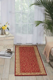 Nourison Somerset Floral Red 2' x 5'9" Area Rug, Easy Cleaning, Non Shedding, Bed Room, Living Room, Dining Room, Kitchen (2x6)