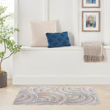 Nourison Astra Machine Washable Abstract Ivory/Multi 2'2" x 4' Kids Area -Rug, Easy -Cleaning, Non Shedding, Bed Room, Living Room, Dining Room, Kids -Rug, Playroom, Nursery (2x4)