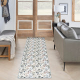 Nourison Washables Floral Ivory Multicolor 2'2" x 10' Area -Rug, Easy -Cleaning, Non Shedding, Bed Room, Living Room, Dining Room, Kitchen (2x10)