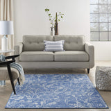 Nourison Whimsicle Floral Blue 5' x 7' Area Rug, Easy Cleaning, Non Shedding, Bed Room, Living Room, Dining Room, Kitchen (5x7)