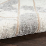Nourison Elation Abstract Ivory/Grey 2' x 3' Area -Rug, Easy -Cleaning, Non Shedding, Bed Room, Living Room, Dining Room, Kitchen (2x3)