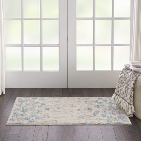 SAFAVIEH Nourison TRA04 Tranquil Bohemian Floral Ivory Area Rug 2' X 4'