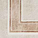 Nourison Glam Geometric Ivory Cream 3'11" x 5'11" Area -Rug, Easy -Cleaning, Non Shedding, Bed Room, Living Room, Dining Room, Kitchen (4x6)