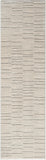 Nourison Andes Abstract Ivory Grey 2'2" x 7'6 Area Rug, Easy Cleaning, Non Shedding, Bed Room, Living Room, Dining Room, Kitchen (2x8)