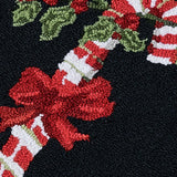 Nourison Candy Cane Garland Slice Accent Rug Black 33 x 21