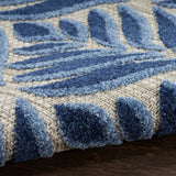 Nourison Aloha Indoor/Outdoor Blue 2'8" x 4' Area -Rug, Easy -Cleaning, Non Shedding, Bed Room, Living Room, Dining Room, Kitchen (3x4)