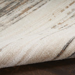 Nourison Serenity Home Abstract Ivory Beige 2'2" x 7'6 Area -Rug, Easy -Cleaning, Non Shedding, Bed Room, Living Room, Dining Room, Backyard, Deck, Patio (2x8)
