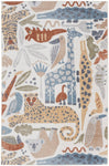 Nourison Astra Machine Washable Animals Ivory 3'3" x 5' Kids Area -Rug, Easy -Cleaning, Non Shedding, Bed Room, Living Room, Dining Room, Kitchen (3x5)