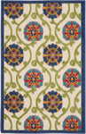 Nourison Aloha Indoor/Outdoor Blue/Multicolor 2'8" x 4' Area -Rug, Easy -Cleaning, Non Shedding, Bed Room, Living Room, Dining Room, Deck, Backyard, Patio (3x4)