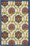 Nourison Aloha Indoor/Outdoor Blue/Multicolor 2'8" x 4' Area -Rug, Easy -Cleaning, Non Shedding, Bed Room, Living Room, Dining Room, Deck, Backyard, Patio (3x4)