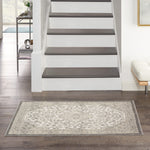 Nourison Cyrus Bohemian Ivory/Grey 2'6" x 4' Area Rug, Easy Clean, Non Shedding, Bed Room, Living Room, Dining Room, Kitchen (3x4)