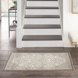 Nourison Cyrus Bohemian Ivory/Grey 2'6" x 4' Area Rug, Easy Clean, Non Shedding, Bed Room, Living Room, Dining Room, Kitchen (3x4)