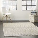 Nourison Royal Moroccan Farmhouse Beige Blue 5'3" x 7'3" Area Rug, Easy Cleaning, Non Shedding, Bed Room, Living Room, Dining Room, Kitchen (5x7)