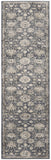 Nourison Concerto Traditional Blue/Beige 2'2" x 7'6" Area -Rug, Easy -Cleaning, Non Shedding, Bed Room, Living Room, Dining Room, Kitchen (2x7)