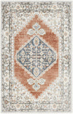 Nourison Astra Machine Washable Traditional Grey/Multi 2'2" x 4' Area Rug, Non Shedding, Easy Clean Bed Room, Living Room, Dining Room, Kitchen (2x4)