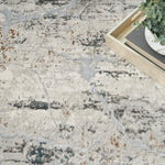Nourison Glam Modern Grey Multicolor 3'11" x 5'11" Area -Rug, Easy -Cleaning, Non Shedding, Bed Room, Living Room, Dining Room, Kitchen (4x6)