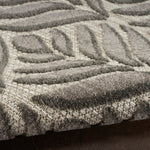 Nourison Aloha Indoor/Outdoor Charcoal 3'6" x 5'6" Area Rug, Easy Cleaning, Non Shedding, Bed Room, Living Room, Dining Room, Kitchen (4x6)