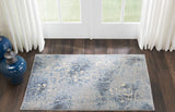 Nourison Somerset 3' x 4' Gray and Blue Fabric Bohemian Area Rug (3' x 4')