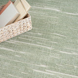 Nourison Casual Green 3'11" x 5'11" Area Rug Easy Clean, Non Shedding, Bed Room, Living Room, Dining Room, Kitchen (4' x 6')