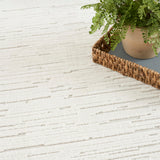 Nourison Casual Ivory 5'3" x 7' Area Rug Easy Clean, Non Shedding, Bed Room, Living Room, Dining Room, Kitchen (5' x 7')