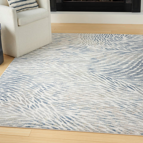 Nourison Splendid Modern Multicolor 3'11" x 5'11" Area Rug, Easy Clean, Non Shedding, Bed Room, Living Room, Dining Room, Kitchen (4x6)