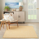 Nourison Positano Indoor/Outdoor Yellow Ivory 5' x 7' Area Rug, Easy Cleaning, Non Shedding, Bed Room, Living Room, Dining Room, Deck, Backyard, Patio (5x7)