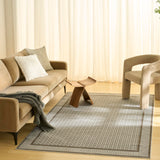 Nourison Nordic Ivory Grey 4' x 6' Area Rug - Easy Clean, Non Shedding, Bed Room, Living Room, Dining Room, Kitchen (4' x 6')